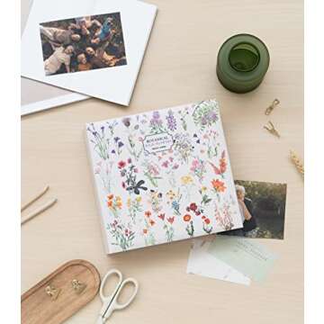 Grupo Erik Botanical Wild Flowers Photo Album | 6x4 Photo Album - 10x15 cm | Family Photo Album 200 Pockets | Friend Gifts | Photo Books For Memories | Photo Album Slip In