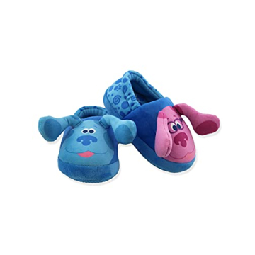 Nickelodeon Blue's Clues & You Toddler Boys Girls Plush Aline Slippers (Blue, 3-4 M US Toddler)