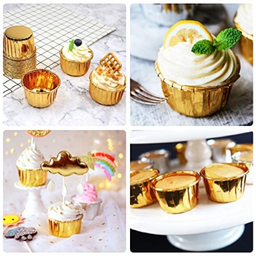 EUSOAR Gold Cupcake Cups - Perfect Baking & Serving Solution