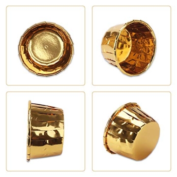 EUSOAR Gold Cupcake Cups - Perfect Baking & Serving Solution