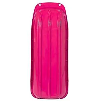 Best Choice Products 48in Kids Plastic Toboggan Snow Sled w/Pull Rope - Pink