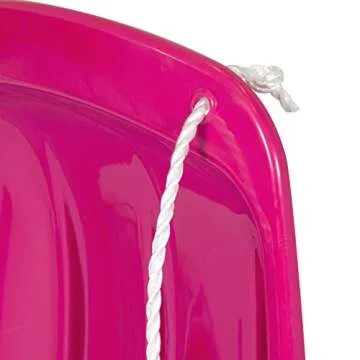 Best Choice Products 48in Kids Plastic Toboggan Snow Sled w/Pull Rope - Pink
