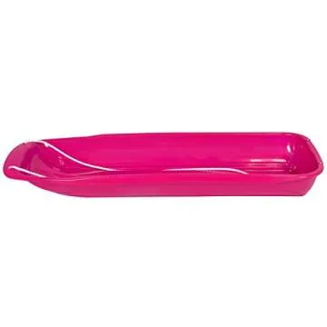 Best Choice Products 48in Kids Plastic Toboggan Snow Sled w/Pull Rope - Pink