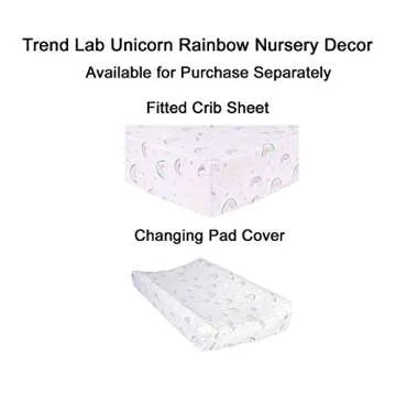 Trend Lab Unicorn Rainbow 4 Piece Flannel Burp Cloth Set