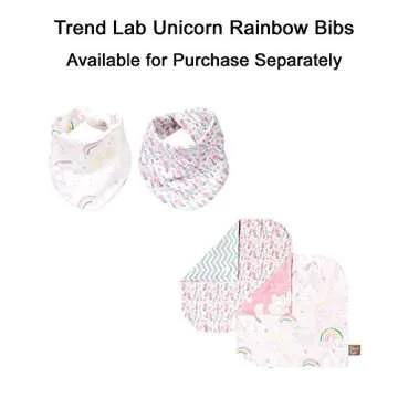 Trend Lab Unicorn Rainbow 4 Piece Flannel Burp Cloth Set