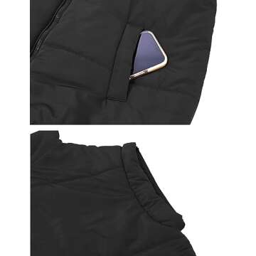 Stylish APAFES Women Winter Black Puffer Vest