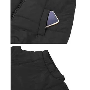 Stylish APAFES Women Winter Black Puffer Vest
