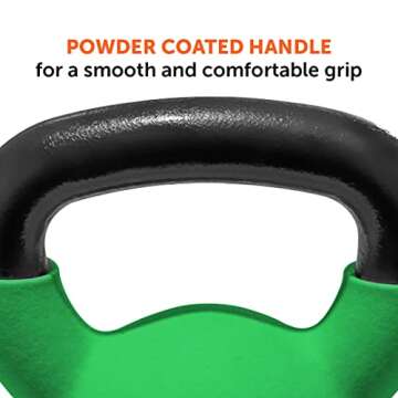 GYMENIST Kettlebell Fitness Iron Weights with Neoprene Coating Around The Bottom Half of The Metal Kettle Bell (5 LB)