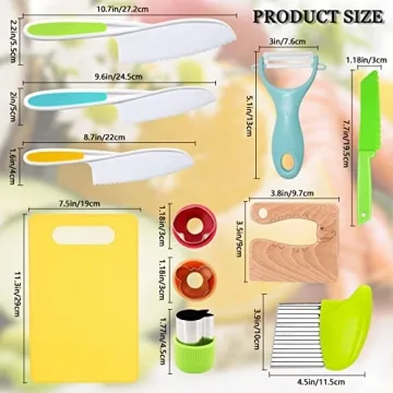 RISICULIS Kids Kitchen Knife Set for Safe Cooking Fun