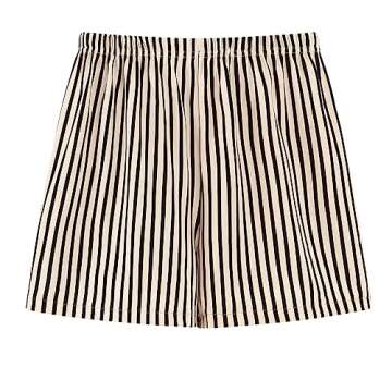 Vonxia Women Summer Casual Set Short Sleeve Button Striped Shirt and Fit Shorts Two Piece Pajama Set