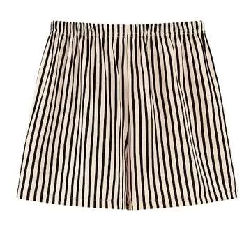 Vonxia Women Summer Casual Set Short Sleeve Button Striped Shirt and Fit Shorts Two Piece Pajama Set