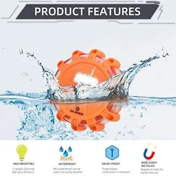 DK-WINER LED Road Flares Emergency Car Kit for Safety