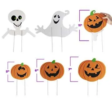 Halloween Family Friendly 6 Piece Yard Decoration Signs