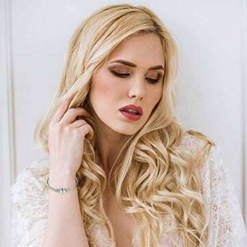 VQYSKO Silver Heart Initials Bracelet-A-Z Stainless Steel Engraved Charm Bracelet, Woman Jewelry Birthday Festival Gift (Silver A)