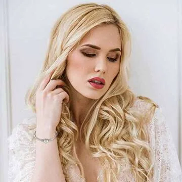 VQYSKO Silver Heart Initials Bracelet-A-Z Stainless Steel Engraved Charm Bracelet, Woman Jewelry Birthday Festival Gift (Silver A)