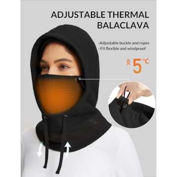 Baleaf Thermal Fleece Balaclava for Winter Sports and Activities