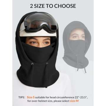 Baleaf Thermal Fleece Balaclava for Winter Sports and Activities