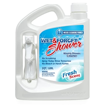 Wet & Forget Shower Cleaner Spray Multi-Surface Weekly Application Requires No Scrubbing, Bleach-Fre...
