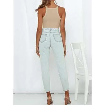 Stylish Women’s Ribbed Bodysuit - Casual & Chic