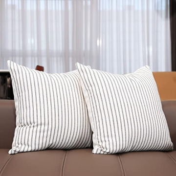 Stylish BOYSUM Gray and Beige Throw Pillow Covers