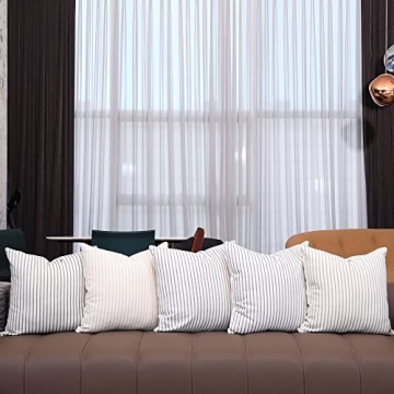 Stylish BOYSUM Gray and Beige Throw Pillow Covers