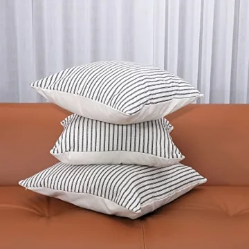 Stylish BOYSUM Gray and Beige Throw Pillow Covers