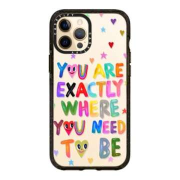 CASETiFY Impact Case for iPhone 12 Pro Max - You are Exactly - Clear Black