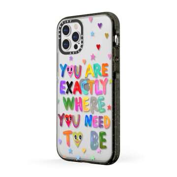 CASETiFY Impact Case for iPhone 12 Pro Max - You are Exactly - Clear Black