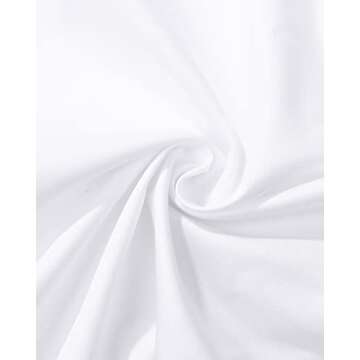 J.VER Men's Dress Shirts Solid Long Sleeve Stretch Wrinkle-Free Formal Shirt Business Casual Button Down Shirts White