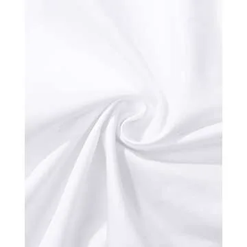 J.VER Men's Dress Shirts Solid Long Sleeve Stretch Wrinkle-Free Formal Shirt Business Casual Button Down Shirts White