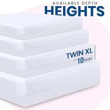 Utopia Bedding Premium Waterproof Bed Bug Mattress Cover, Twin XL Zippered Mattress Protector, 10 In...