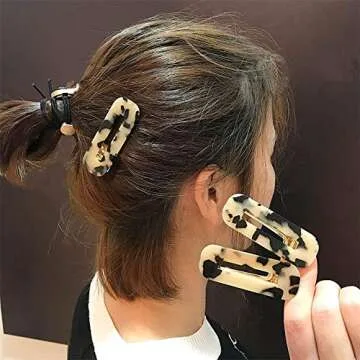 Elegant Tortoise Shell Hair Barrettes for Women