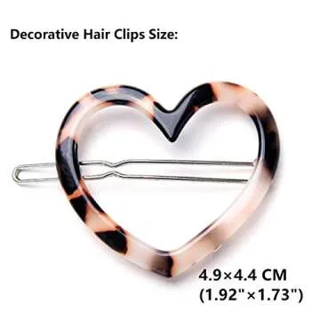 Elegant Tortoise Shell Hair Barrettes for Women
