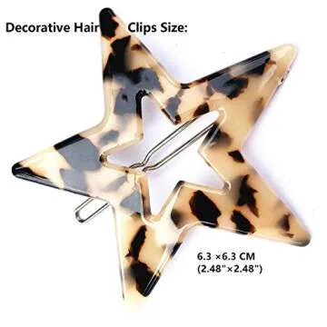 Elegant Tortoise Shell Hair Barrettes for Women