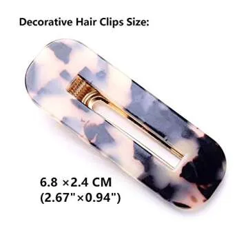 Elegant Tortoise Shell Hair Barrettes for Women