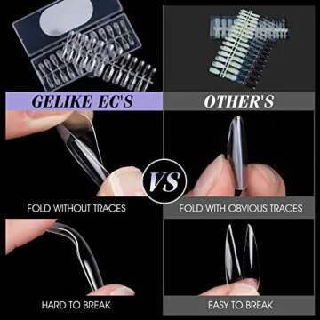Gelike Soft Gel Nail Tips Kit - 240pcs Natural Extensions