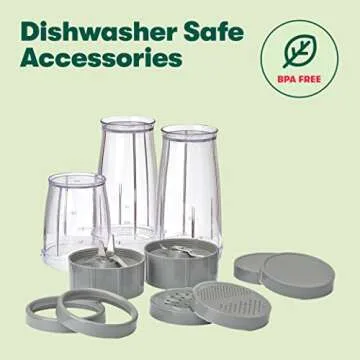 BELLA Personal Size Rocket Blender for Smoothies and Protein Shakes, Portable Juice Maker and Mini Food Processor and Grinder, 12 Piece, BPA Free Accessories, 240 W, Stainless Steel