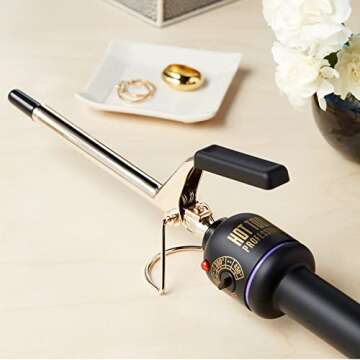 Hot Tools Pro Artist 24K Gold Curling Iron | Long Lasting, Defined Curls (3/8 in)