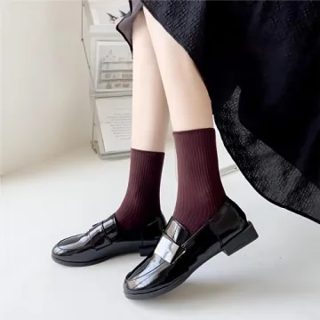 BigBigMe Women's Soft Cotton Crew Socks for Daily Comfort