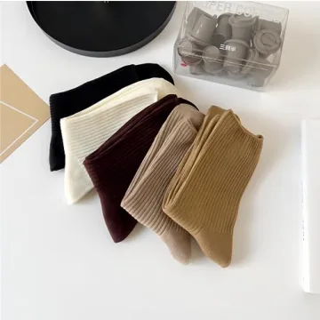 BigBigMe Women's Soft Cotton Crew Socks for Daily Comfort