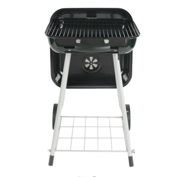 Portable Steel Charcoal Grill with Wheels Kingfords Included
