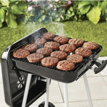 Portable Steel Charcoal Grill with Wheels Kingfords Included