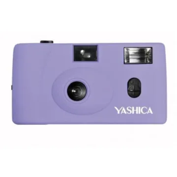 YASHICA MF-1 Snapshot Art 35mm Film Camera Set in Lavender