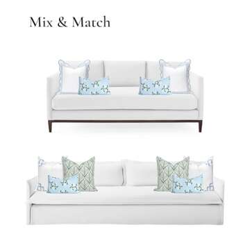 Hofdeco Coastal Lumbar Pillow Cover - Water Repellent Design