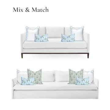 Hofdeco Coastal Lumbar Pillow Cover - Water Repellent Design