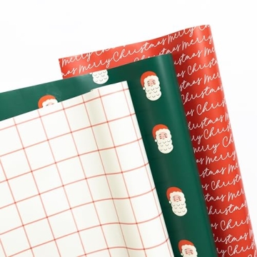 Merry Market Satin Christmas Wrapping Paper Set of 6 Rolls