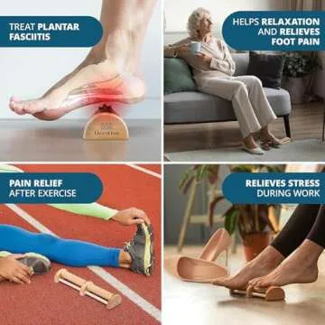 TheraFlow Small Dual Foot Massager for Plantar Fasciitis Relief - Foot Massager for Neuropathy, Foot Roller for Foot Pain Relief | Feet Massager for Pain Relief and Circulation - Ideal Gifts for Mom