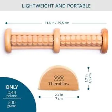 TheraFlow Small Dual Foot Massager for Plantar Fasciitis Relief - Foot Massager for Neuropathy, Foot Roller for Foot Pain Relief | Feet Massager for Pain Relief and Circulation - Ideal Gifts for Mom