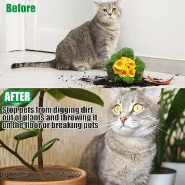 Srmayyi Plant Pot Grid 4 Pcs for Pet Protection