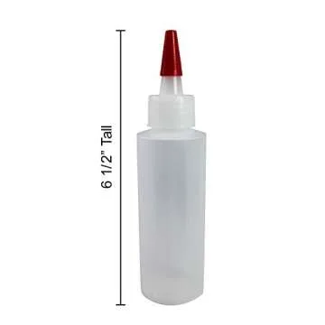 Pinnacle Mercantile (8-Pack 4 Oz Plastic Squeeze Bottles Long Red Tip Caps Food Grade Perfect for Icing, Cookie Decorating, Condiments, Arts and Crafts BPA Free Empty